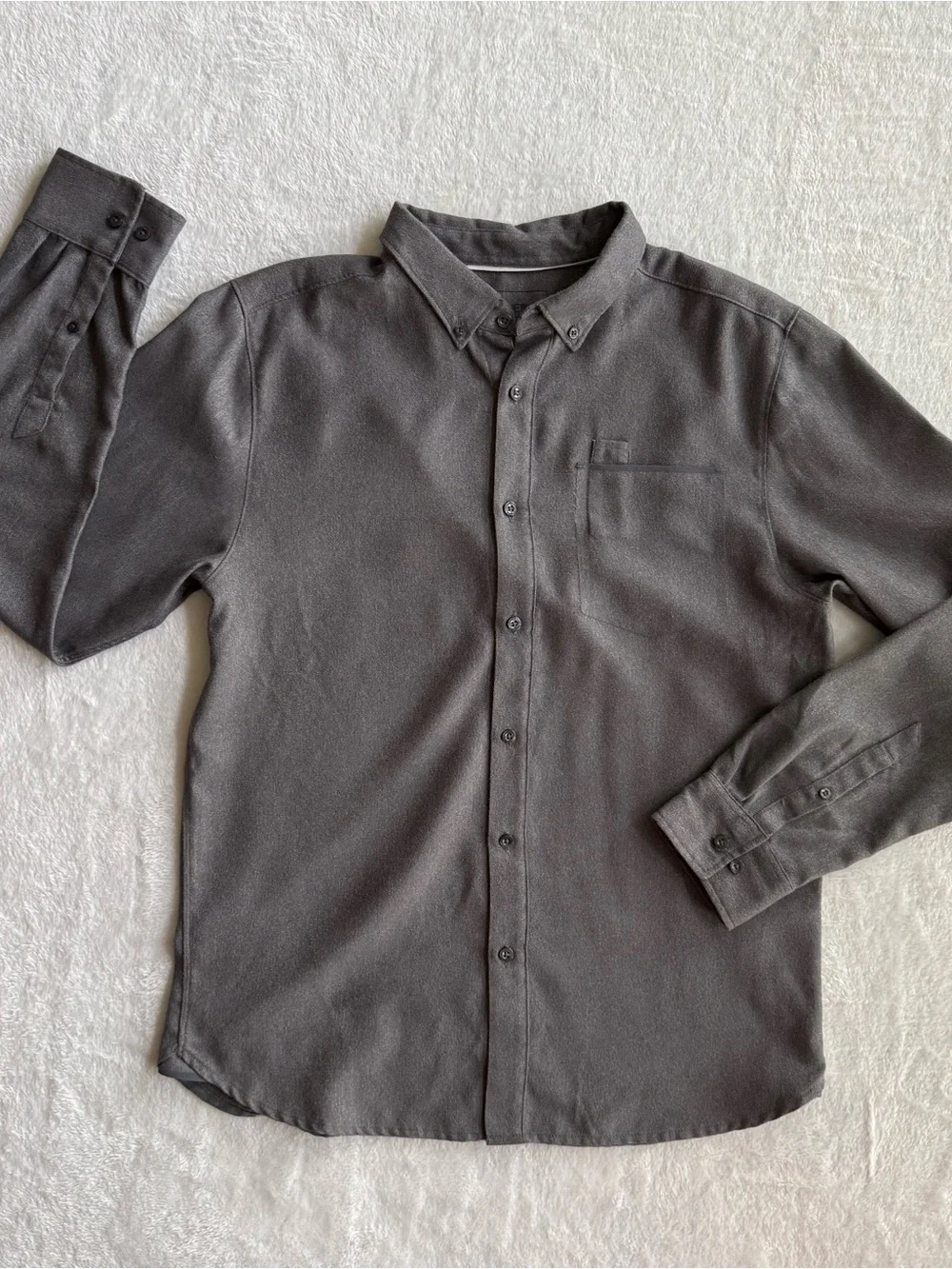 The North Face Button Down Shirt Men’s Medium Gray Long Sleeve Outdoor Casual